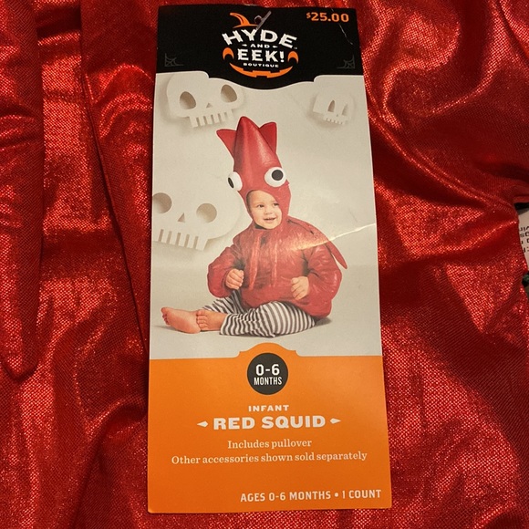 Hyde and Eek Infant Red Squid Costume size 0-6 months - Picture 2 of 3